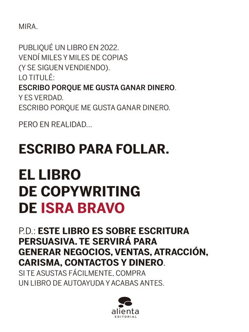 Title details for El libro de copywriting by Isra Bravo - Available